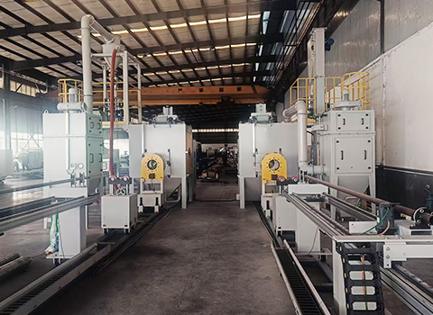 石油钻杆数控喷丸机交付服役